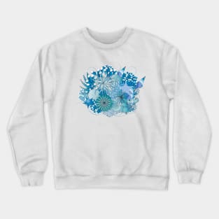 Coral reef with shells, sea anemones and corals Crewneck Sweatshirt